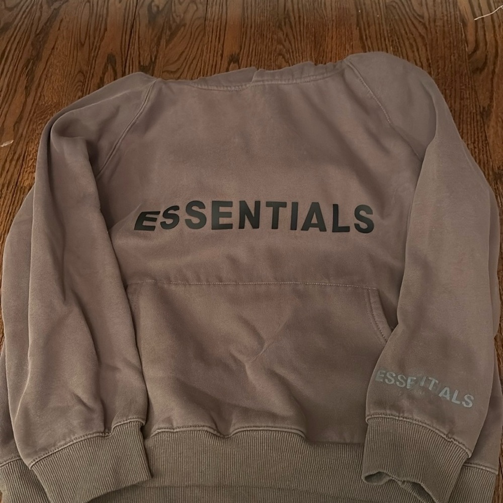 Brown essentials hoodie!